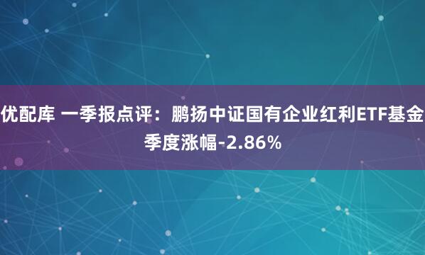 优配库 一季报点评:鹏扬中证国有企业红利ETF基金季度涨幅-2.86%