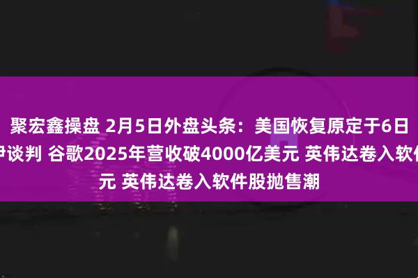 聚宏鑫操盘 2月5日外盘头条：美国恢复原定于6日举行的美伊谈判 谷歌2025年营收破4000亿美元 英伟达卷入软件股抛售潮